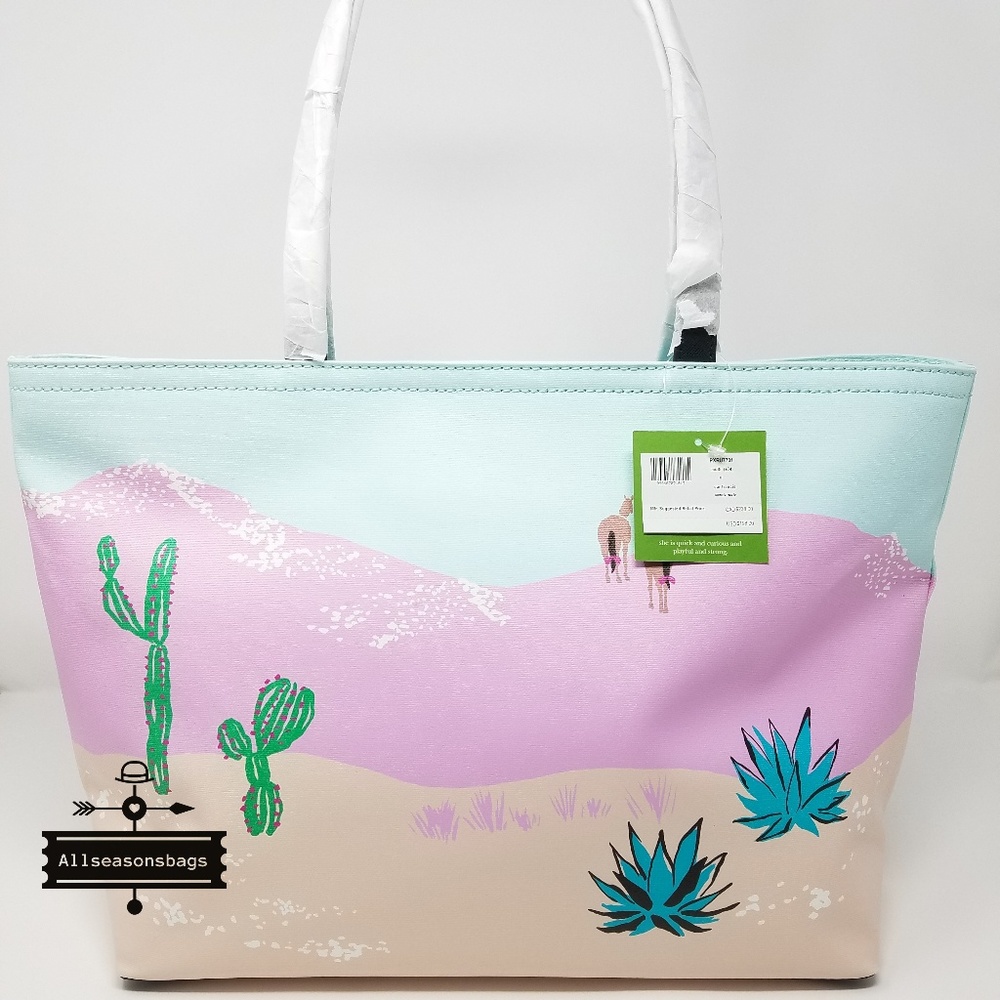Kate spade car francis scenic large tote blue bag - Picture 2 of 8